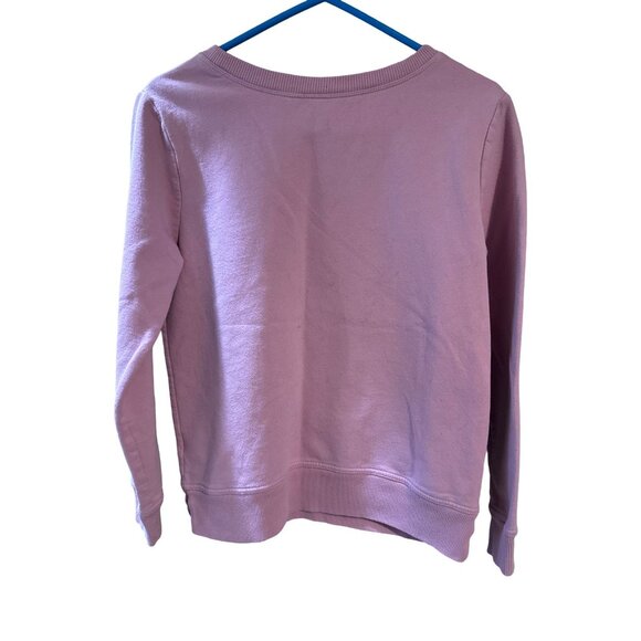 Set Of 2 GAP Womens Sweatshirts Glitter Logo Gray & Pink Size M - Picture 7 of 7